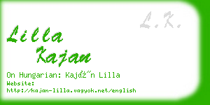 lilla kajan business card